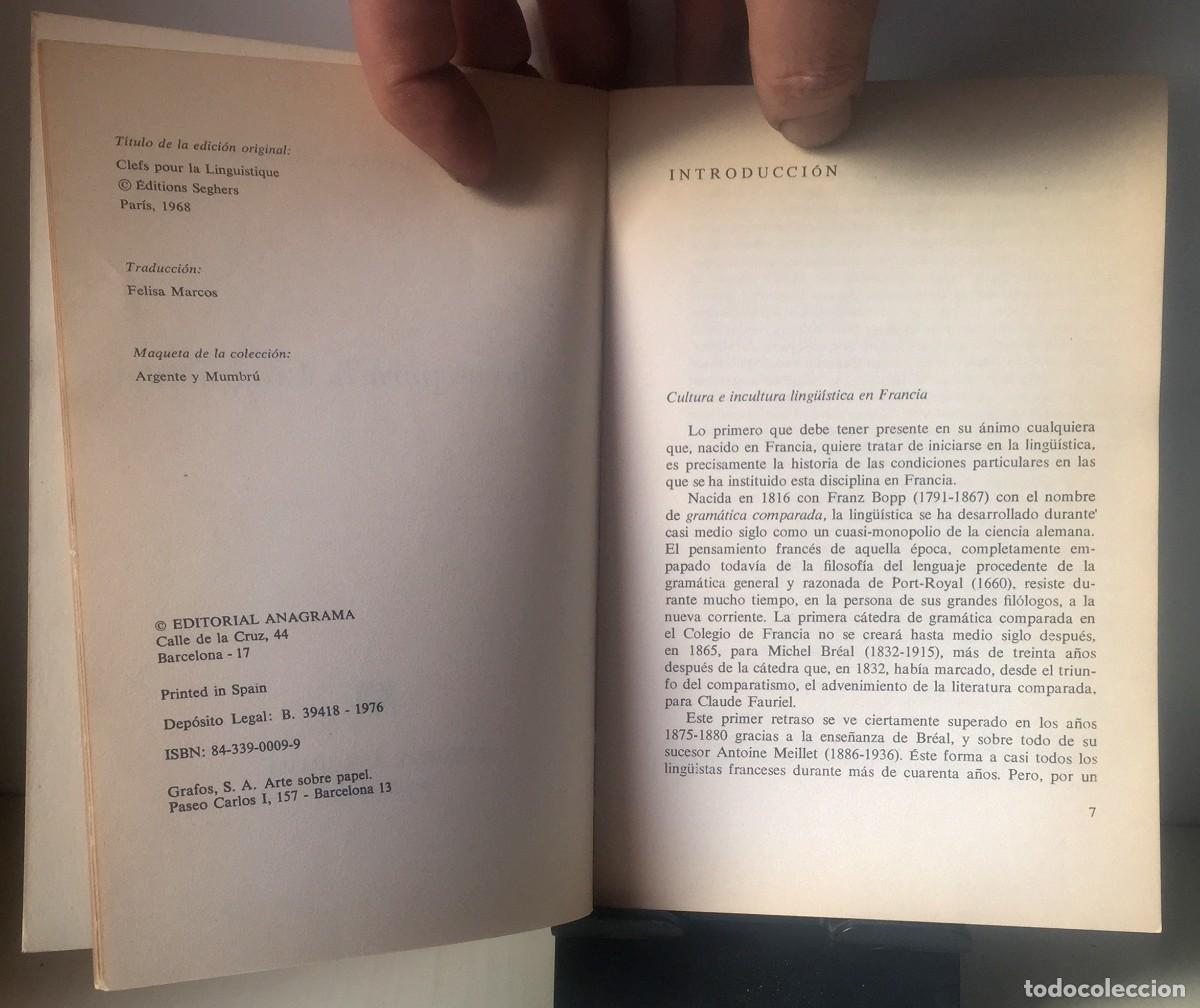 Libros de segunda mano: CLAVES PARA LA LING&Uuml;&Iacute;STICA. Georges Mounin - Foto 4