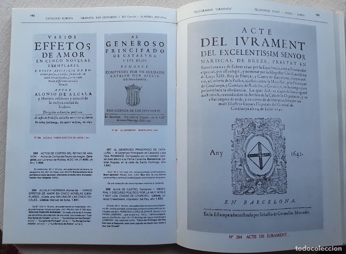 Libros de segunda mano: GRANATA. LIBROS ANTIGUOS. CAT&Aacute;LOGO EUROPA. - Foto 3