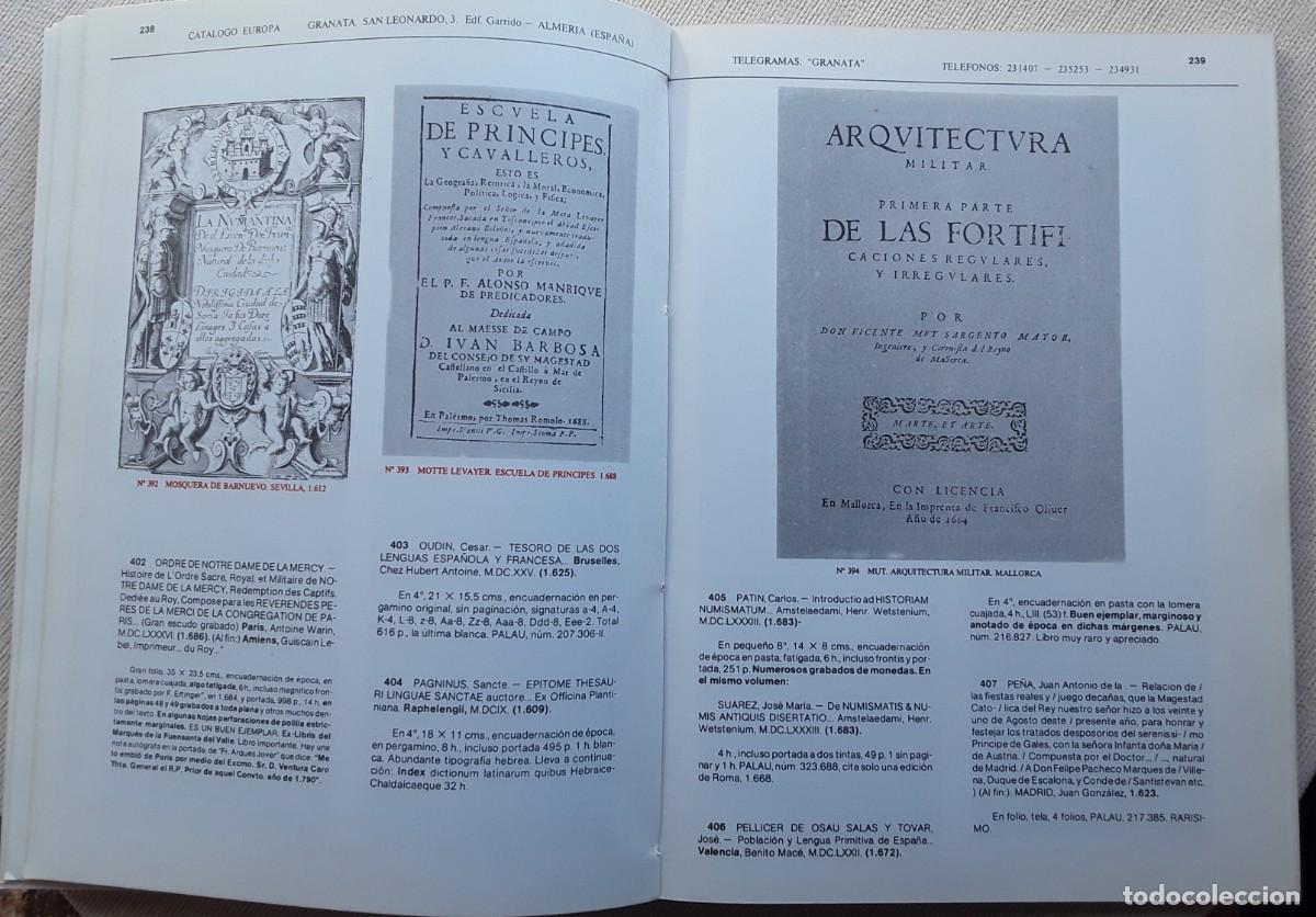 Libros de segunda mano: GRANATA. LIBROS ANTIGUOS. CAT&Aacute;LOGO EUROPA. - Foto 5