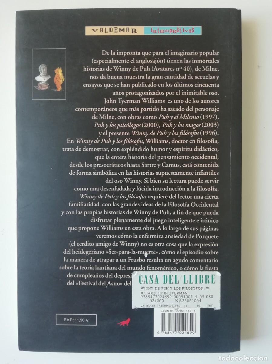 Libros de segunda mano: WINNY DE PUH Y LOS FIL&Oacute;SOFOS - JOHN TYERMAN WILLIAMS - ED. VALDEMAR 2004 - Foto 2