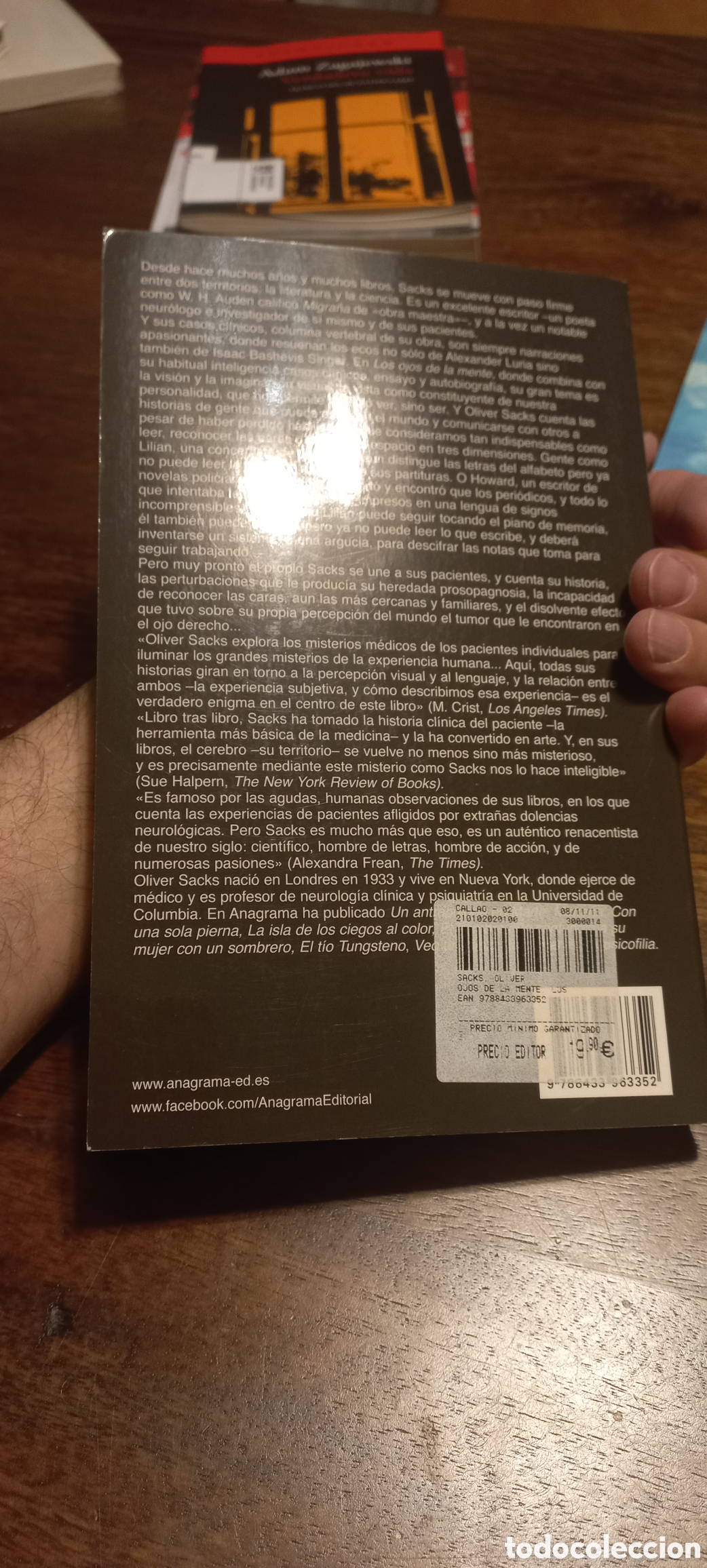 Libros de segunda mano: Los ojos de la mente, Oliver Sacks - Foto 2