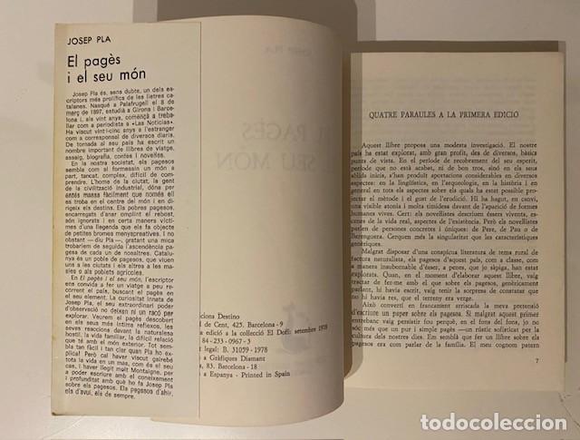 Libros de segunda mano: EL PAG&Egrave;S I EL SEU M&Oacute;N - JOSEP PLA - Foto 2