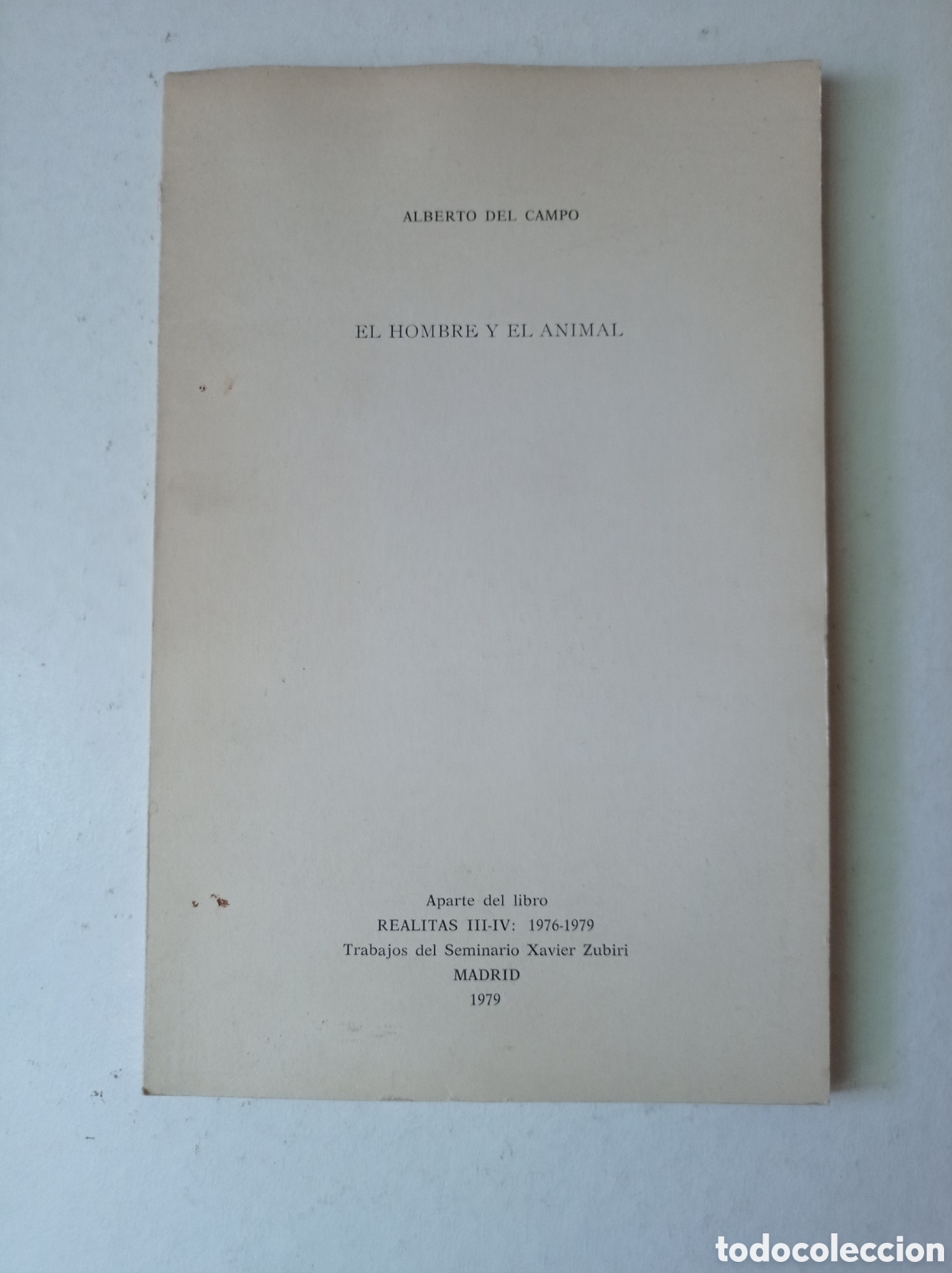 Libros de segunda mano: El hombre y el animal. - Foto 1