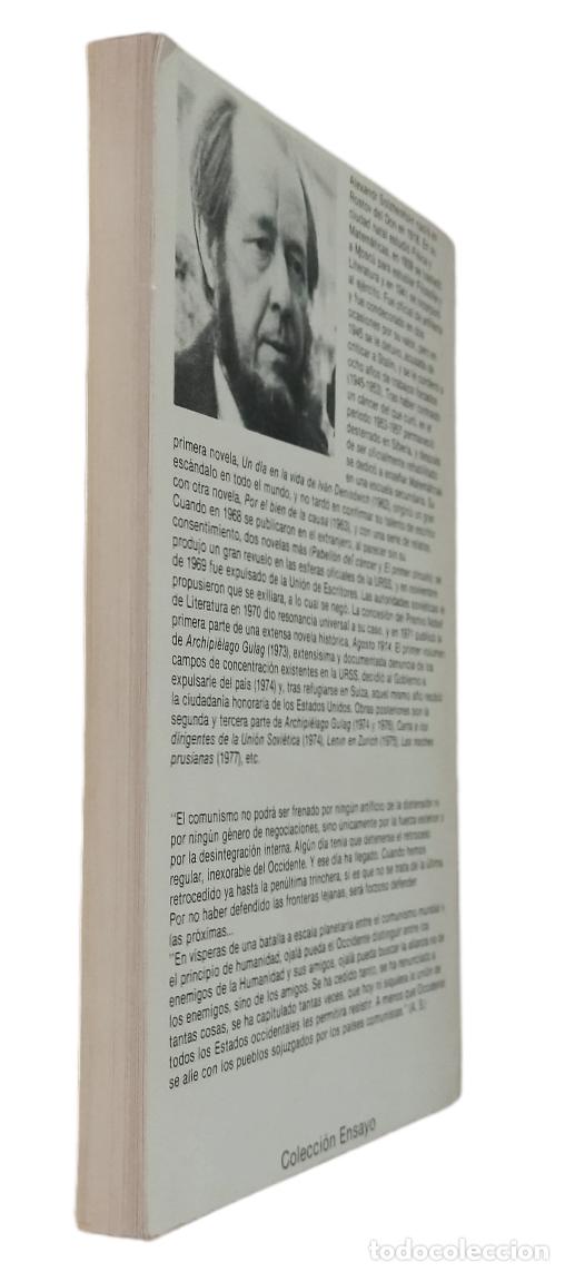 Libros de segunda mano: EL ERROR DE OCCIDENTE. ALEXANDR SOLZHENITSIN. PLANETA 1&ordf; EDICI&Oacute;N 1982. EXCELENTE ESTADO - Foto 4