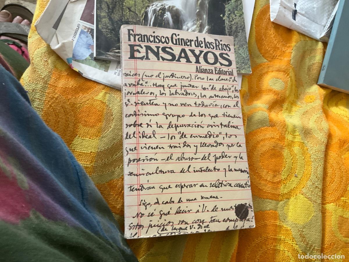 Libros de segunda mano: ENSAYOS DE FRANCISCO GINER DE LOS R&Iacute;OS (ALIANZA EDITORIAL) - Foto 1