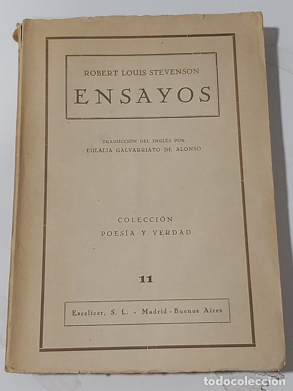 Libros de segunda mano: ENSAYOS. - STEVENSON, Robert Louis. - Foto 1