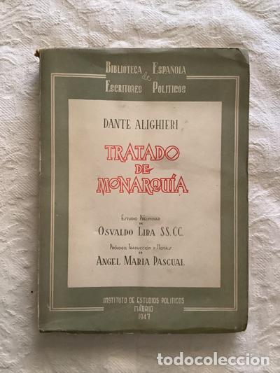 Libros de segunda mano: Tratado de Monarqu&iacute;a - Dante Aliguieri - Foto 1