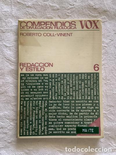 Libros de segunda mano: Redacci&oacute;n y estilo - Roberto Coll-Vinent - Foto 1