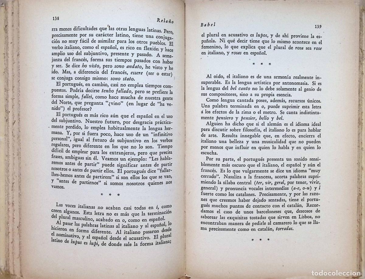 Libros de segunda mano: BABEL (Las lenguas del mundo). - RELA&Ntilde;O, Emilio. - Foto 5