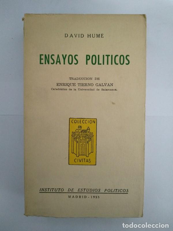 Libros de segunda mano: Ensayos politicos - David Hume - Foto 1