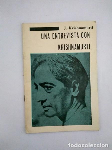 Libros de segunda mano: Una entrevista con Krishnamurti - J. Krishnamurti - Foto 1