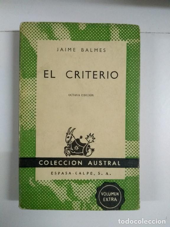 Libros de segunda mano: El criterio - Jaime Balmes - Foto 1
