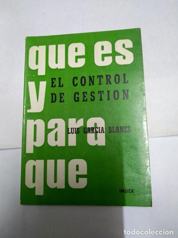 Libros de segunda mano: El control de gesti&oacute;n - Luis Garc&iacute;a Blanes - Foto 1