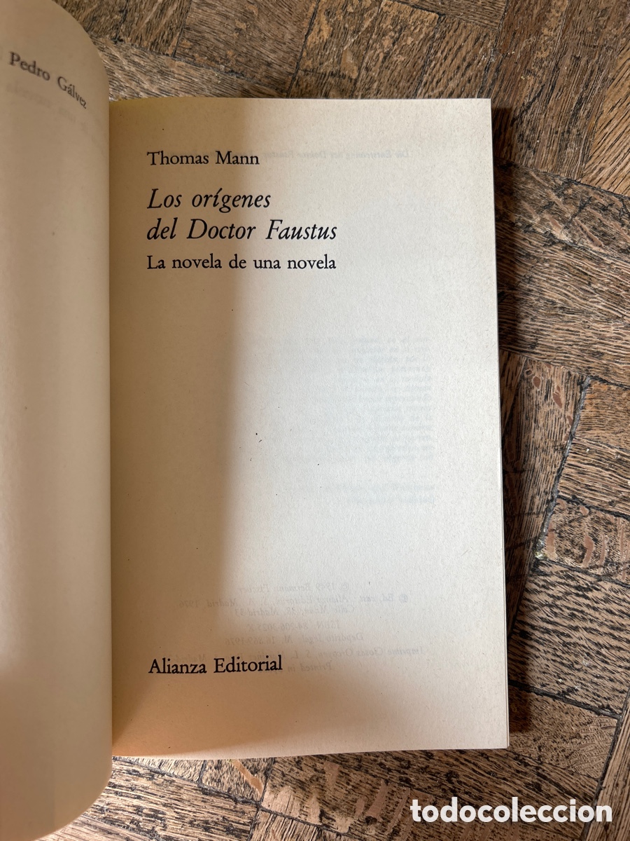 Libros de segunda mano: Los or&iacute;genes del Doctor Faustus - Thomas Mann - Alianza (1976) - Foto 3