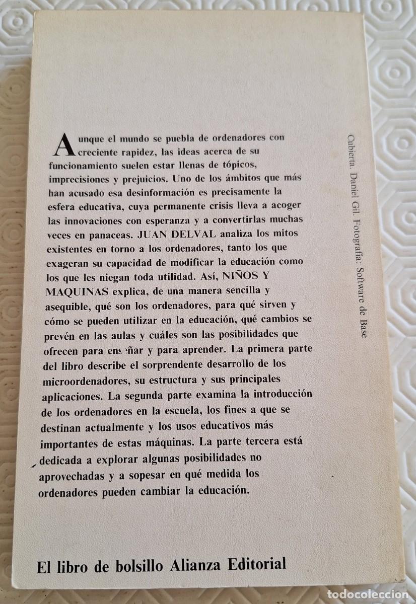 Libros de segunda mano: Ni&ntilde;os y Maquinas - Juan Delval - Foto 2