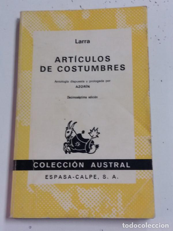 Libros de segunda mano: Art&iacute;culos de costumbres - Larra - Foto 1