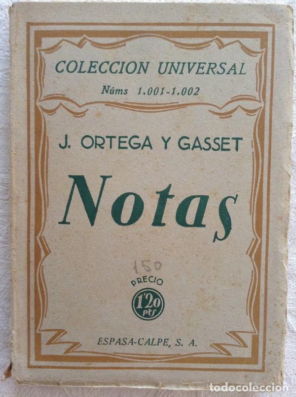 Libros de segunda mano: Notas - Ortega y Gasset - Foto 1