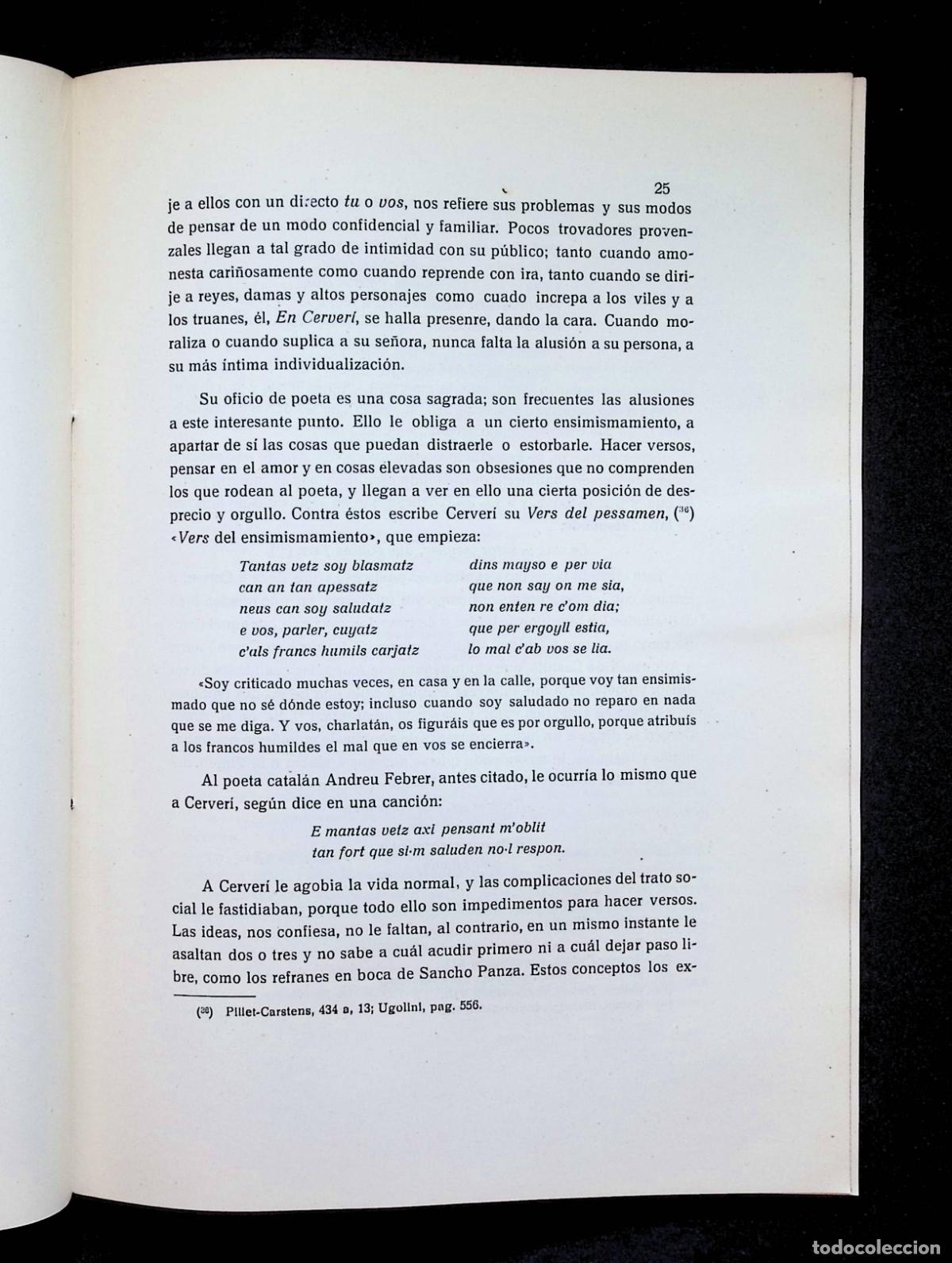 Libros de segunda mano: ASPECTOS DE LA L&Iacute;RICA DE CERVER&Iacute; DE GIRONA. - RIQUER, Mart&iacute;n de. - Foto 4