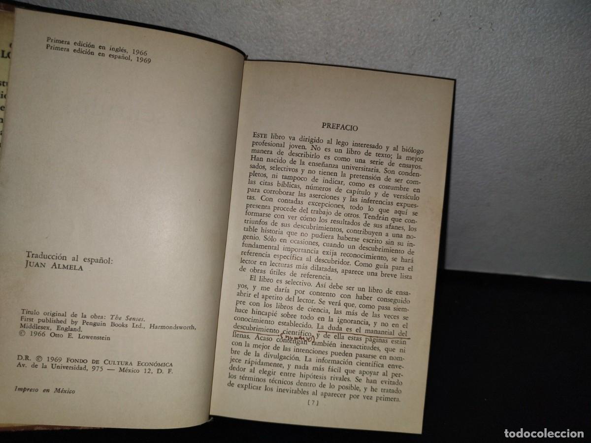 Libros de segunda mano: 87- LOS SENTIDOS - OTTO E. LOWENSTEIN - BREVIARIOS - 1969 - Foto 4