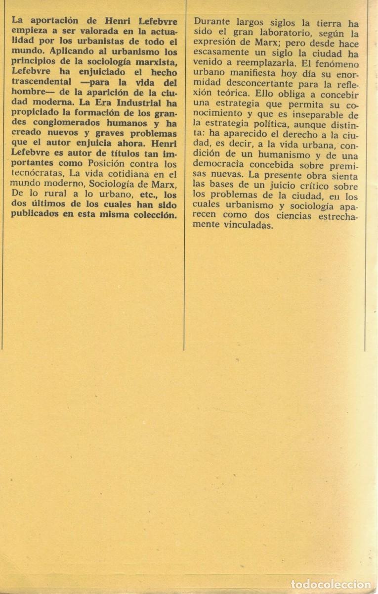 Libros de segunda mano: Henri Lefebvre, El derecho a la ciudad - Foto 2
