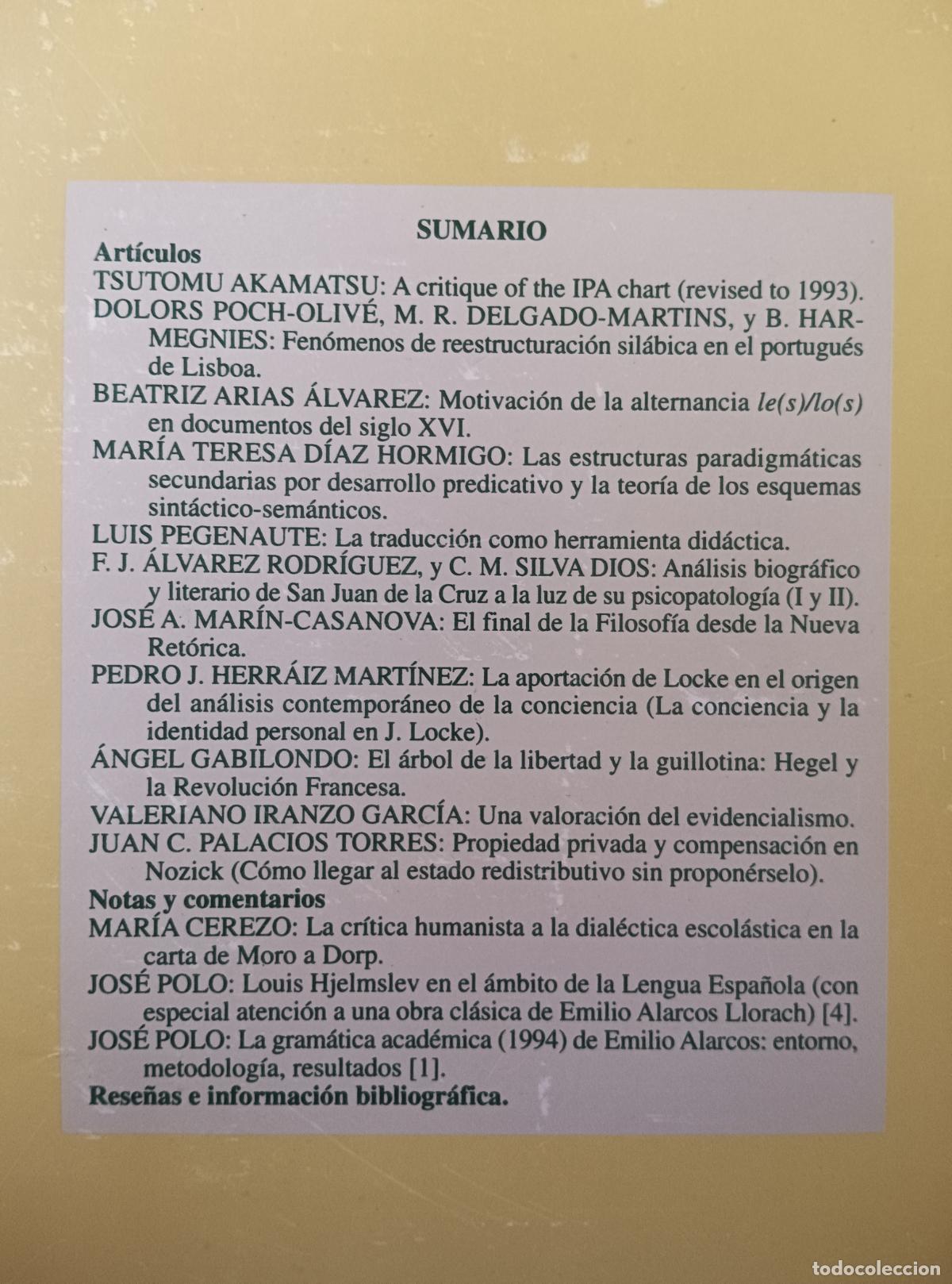 Libros de segunda mano: CONTEXTOS 27-28 UNIVERSIDAD DE LE&Oacute;N 1996. TOMO TESIS.. - Foto 4