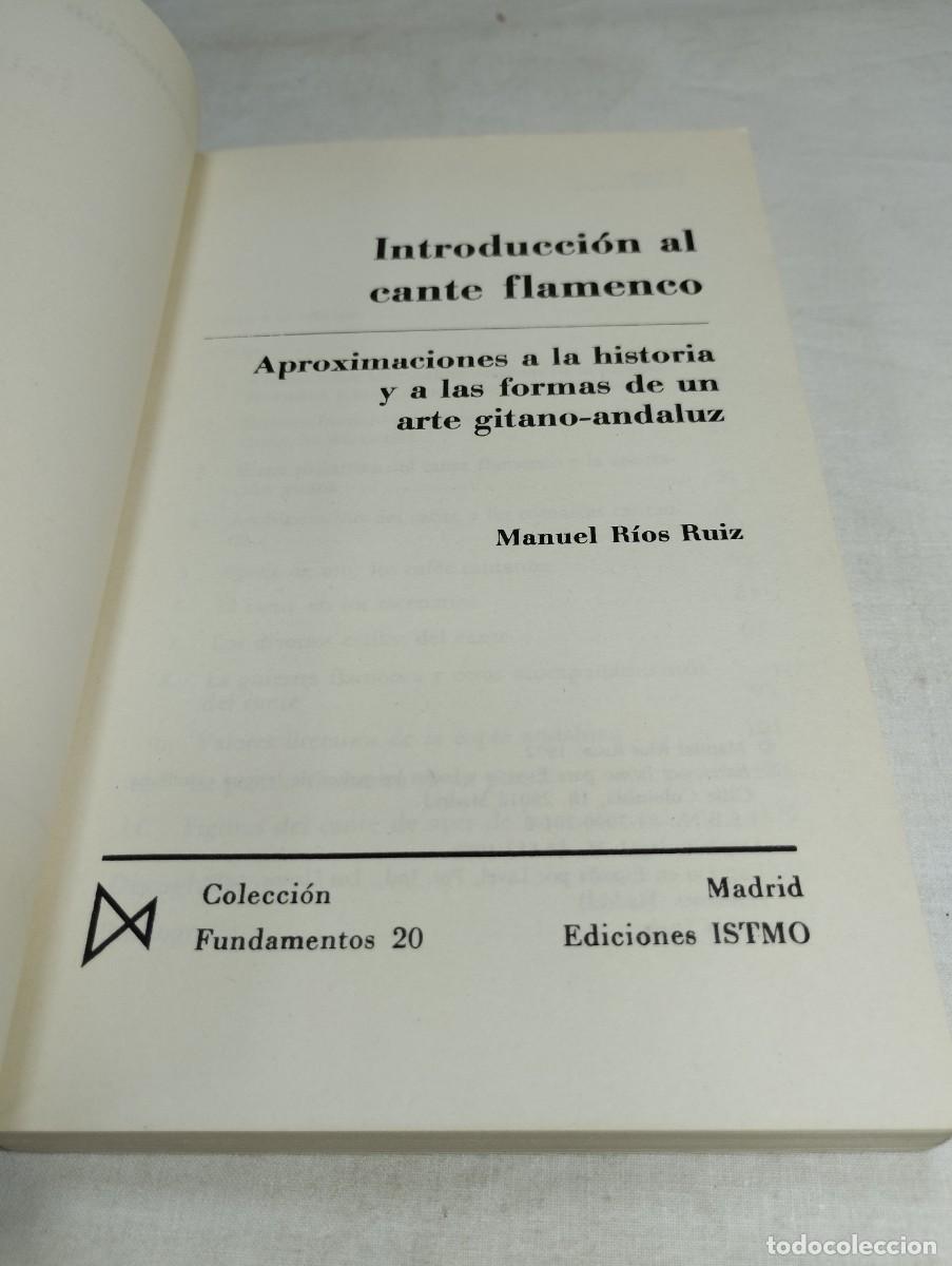 Libros de segunda mano: Introducci&oacute;n al cante flamenco. Manuel Rios - Foto 2