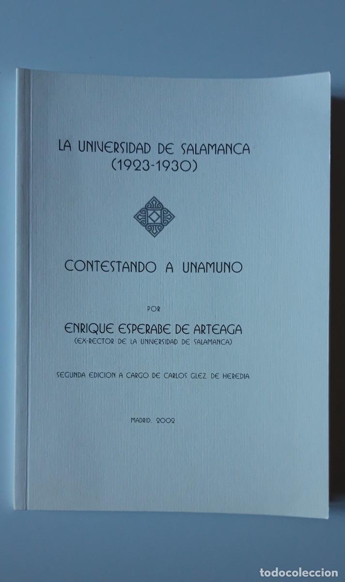 Libros de segunda mano: Contestando a Unamuno por Enrique Esperarbe de Arteaga