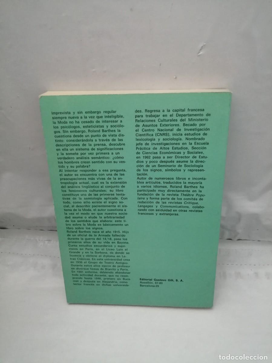 Libros de segunda mano: SISTEMA DE LA MODA (Primera edici&oacute;n, Colecci&oacute;n: Comunicaci&oacute;n Visual) - Foto 2