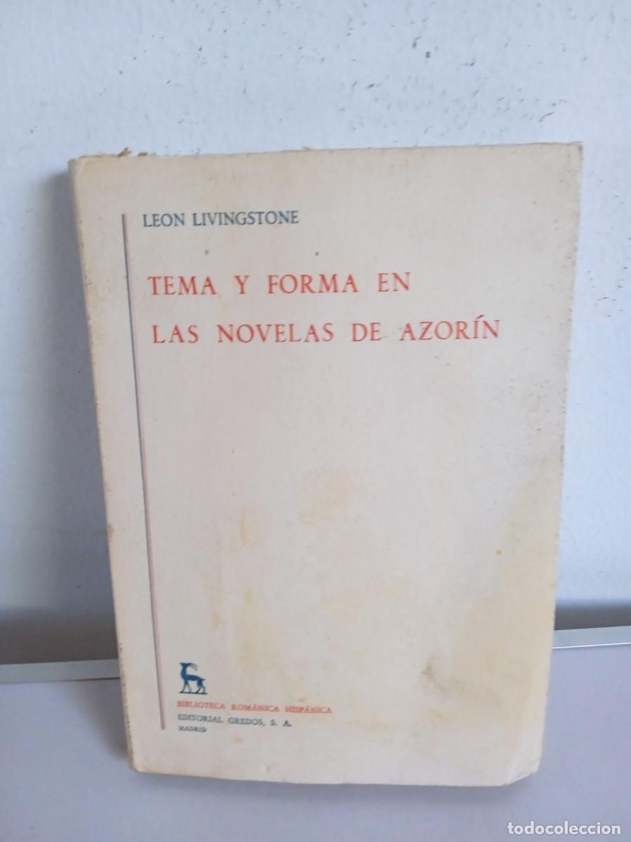 Libros de segunda mano: TEMA Y FORMA EN LAS NOVELAS DE AZOR&Iacute;N - Foto 1