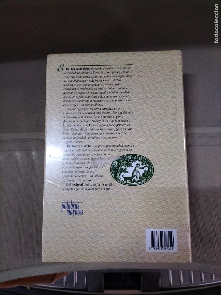 Libros de segunda mano: De hecho al dicho - Gregorio Doval. Ediciones del Prado - Foto 2