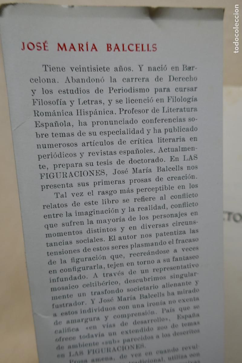 Libros de segunda mano: LAS FIGURACIONES Jos&eacute; Mar&iacute;a Balcells - Foto 4
