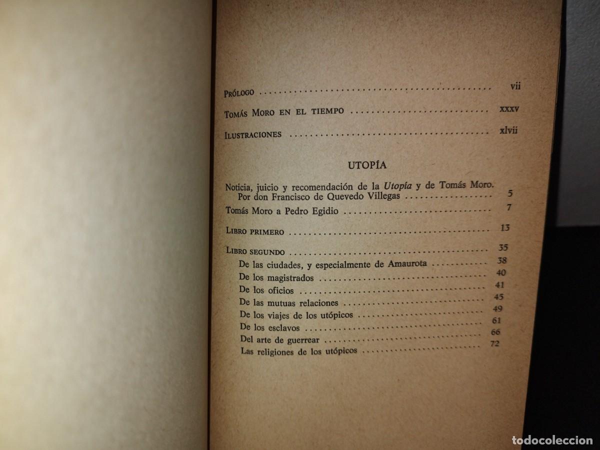 Libros de segunda mano: 125- UTOP&Iacute;A - TOM&Aacute;S MORO - EDITORIAL PORR&Uacute;A - 1975 - Foto 7