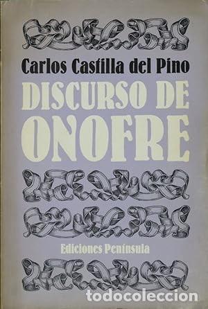 Libros de segunda mano: Discurso de Onofre. Carlos Castilla del Pino - Foto 1