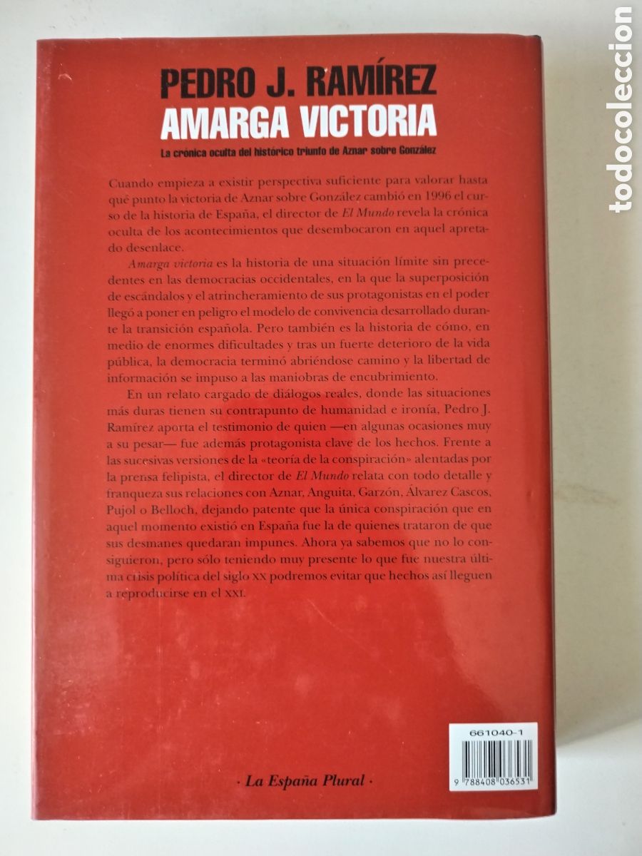 Libros de segunda mano: AMARGA VICTORIA/PEDRO J. RAM&Iacute;REZ - Foto 4