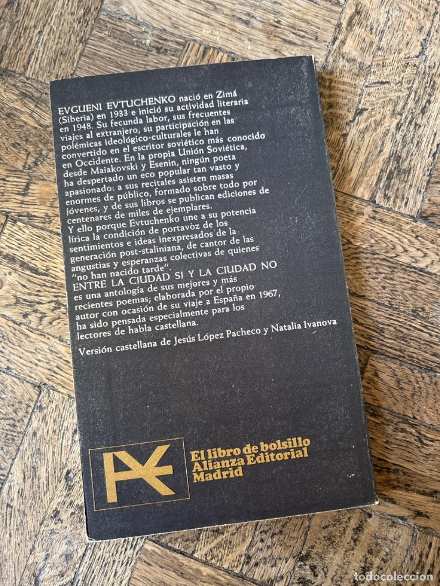Libros de segunda mano: Entre la ciudad si y la ciudad no - Evgueni Evtuchenko - Foto 4