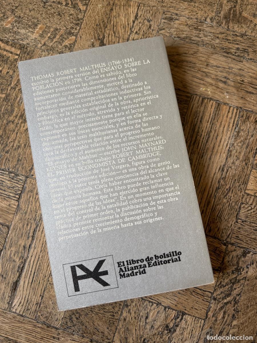 Libros de segunda mano: Primer ensayo sobre poblaci&oacute;n - Robert Malthus - Foto 4