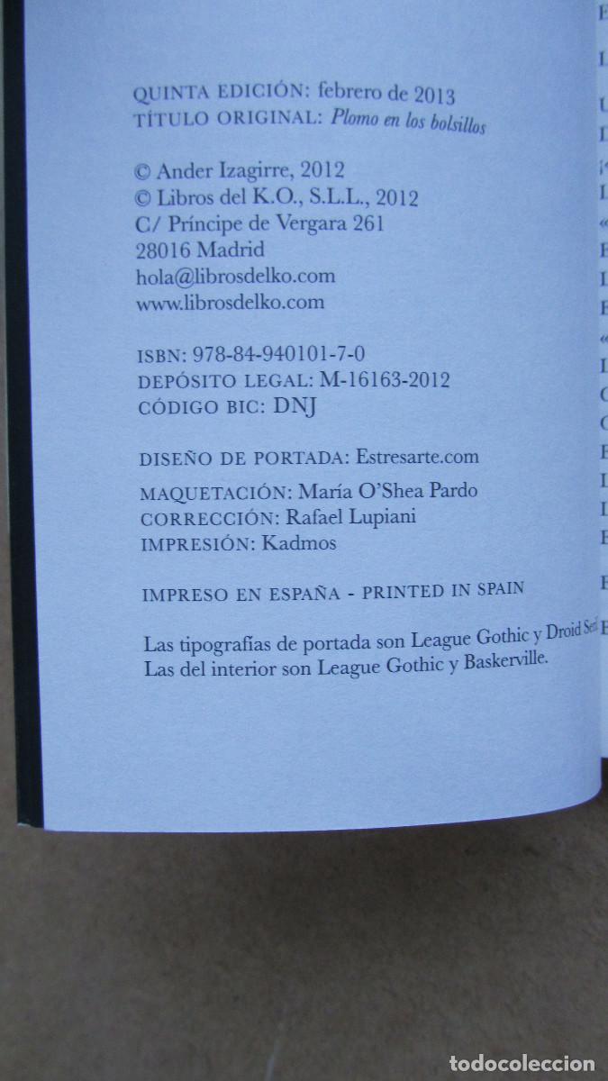Libros de segunda mano: Plomo en los bolsillos Izagirre, Ander - Foto 4