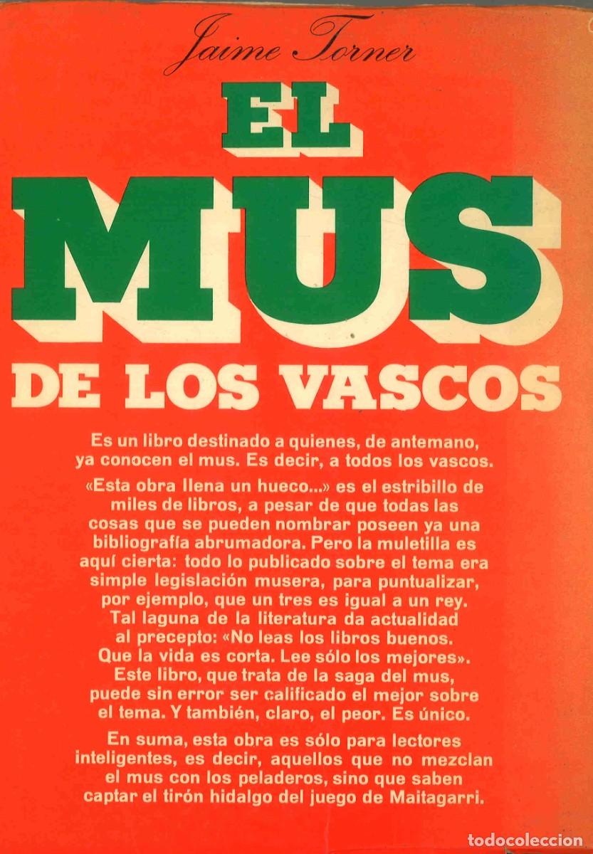 Libros de segunda mano: El mus de los vascos. Jaime Torner. 1977 - Foto 2