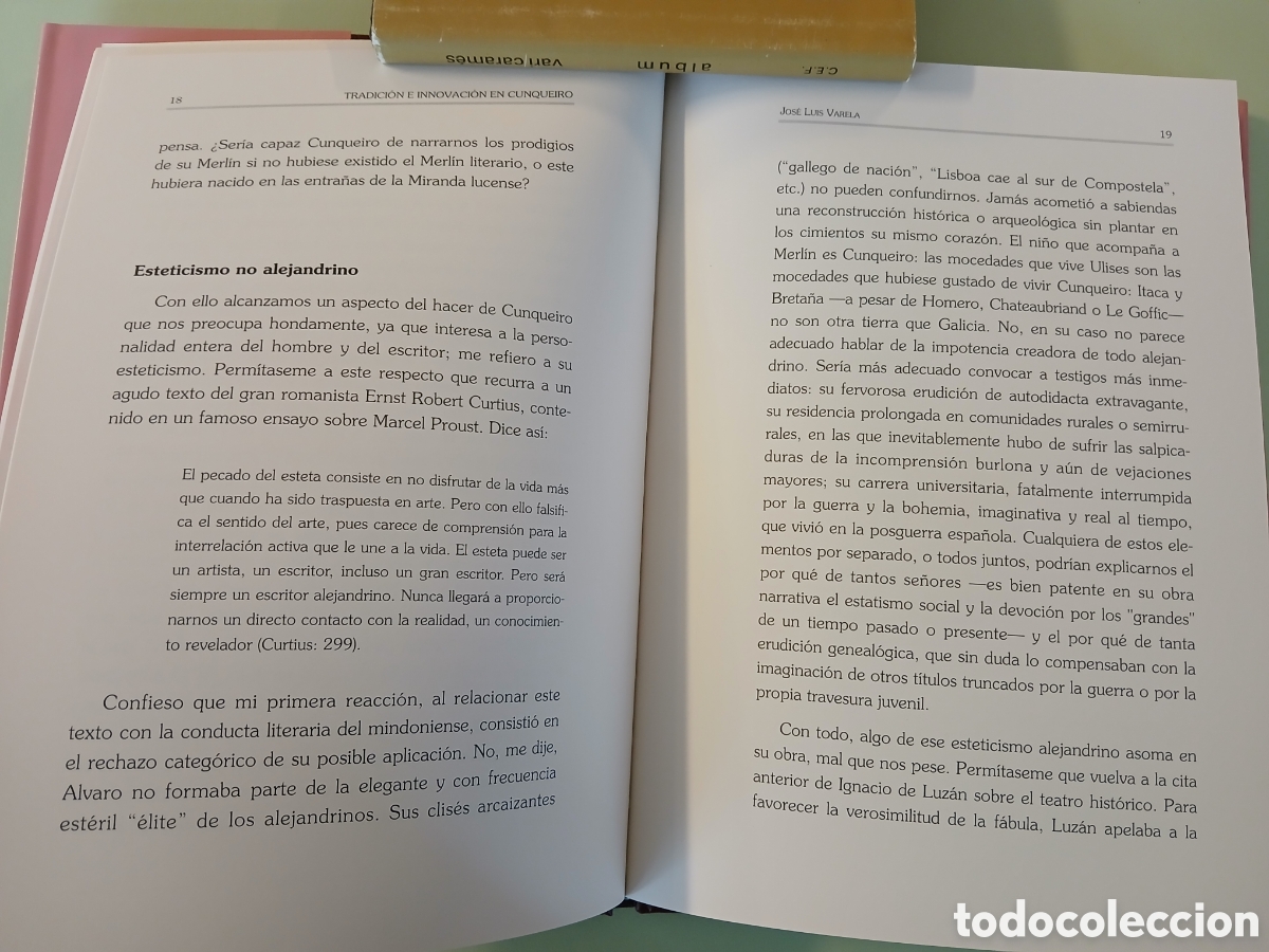 Libros de segunda mano: Tradici&oacute;n e Innovaci&oacute;n en Cunqueiro. Jose Luis Varela. - Foto 6