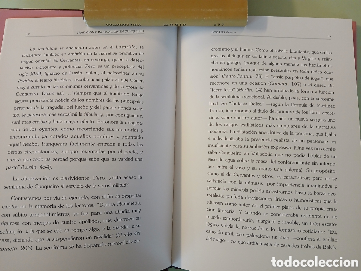 Libros de segunda mano: Tradici&oacute;n e Innovaci&oacute;n en Cunqueiro. Jose Luis Varela. - Foto 8