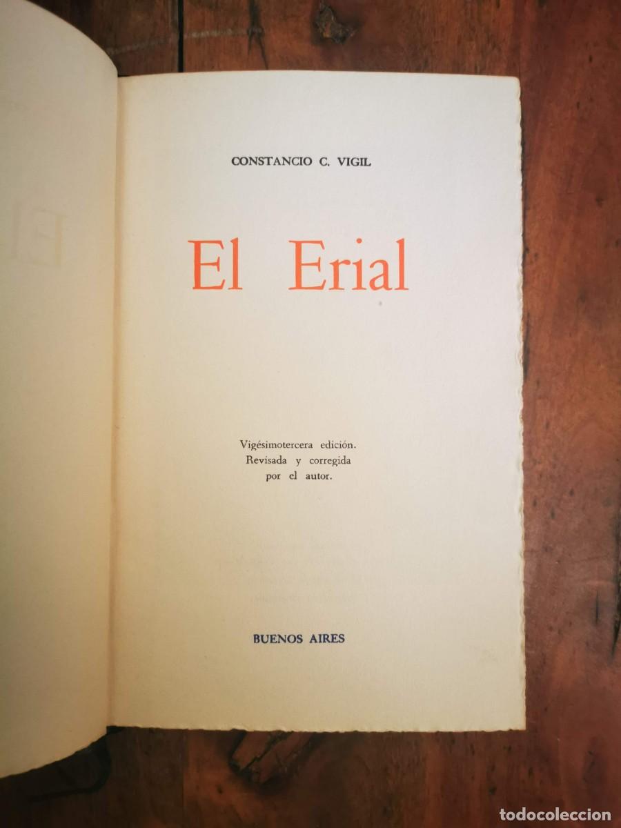 Libros de segunda mano: VIGIL, Constancio C. El erial: [Dedicatoria y aut&oacute;grafo del autor] - Foto 2