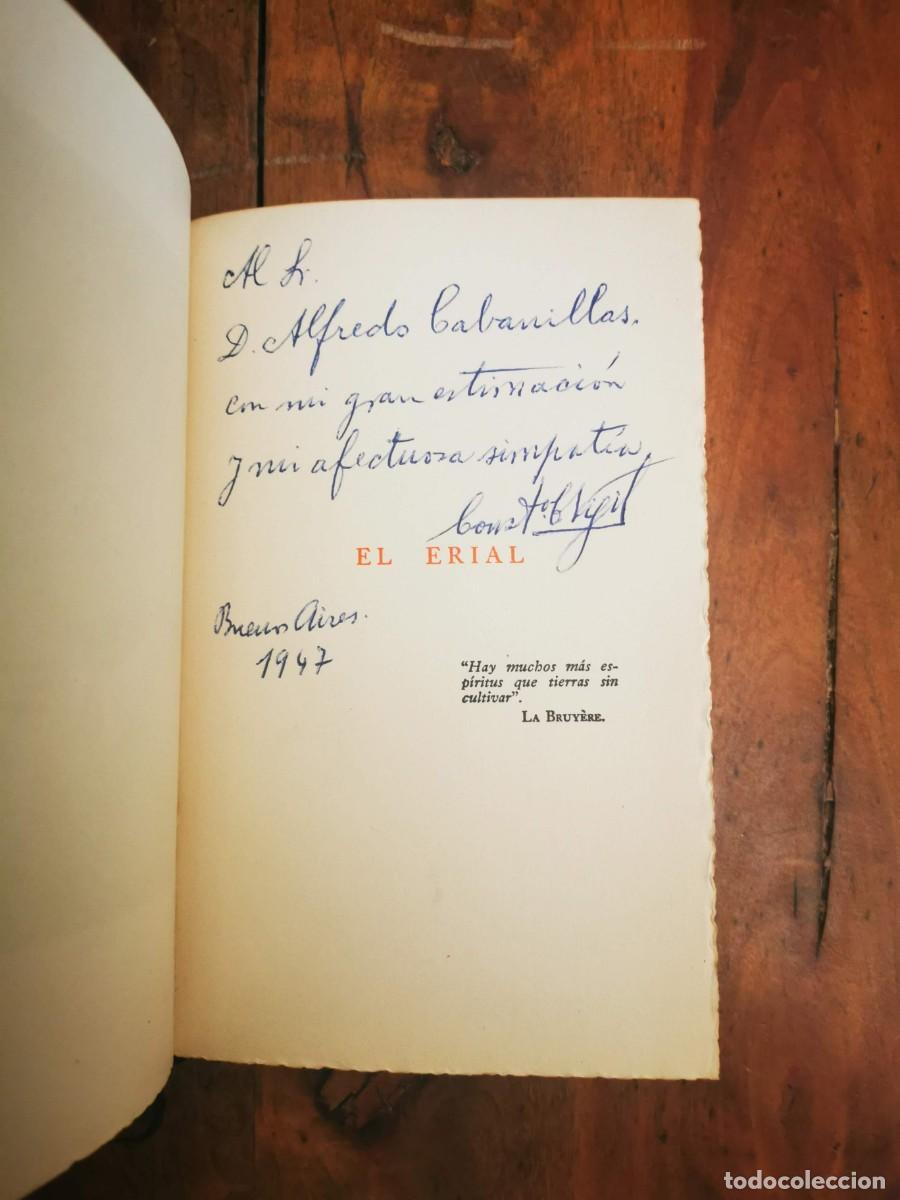 Libros de segunda mano: VIGIL, Constancio C. El erial: [Dedicatoria y aut&oacute;grafo del autor] - Foto 4