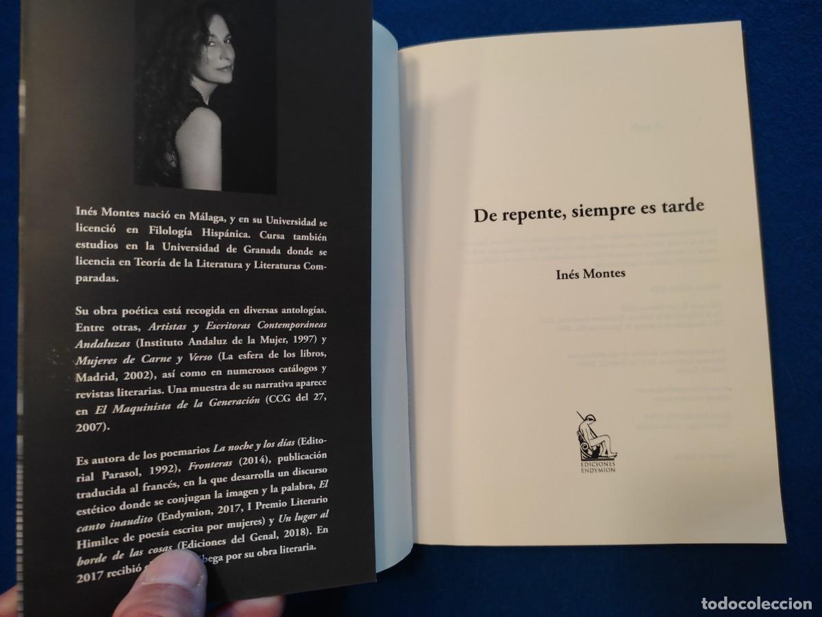 Libros de segunda mano: De Repente Siempre es Tarde In&eacute;s Montes Ediciones Endymi&oacute;n 2020 - Foto 5