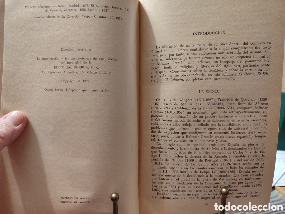 Libros de segunda mano: EL DISCRETO. EL CRITIC&Oacute;N. EL H&Eacute;ROE. Baltasar Graci&aacute;n - Foto 4