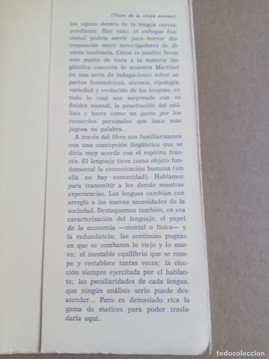 Libros de segunda mano: EL LENGUAJE DESDE EL PUNTO DE VISTA FUNCIONAL / ANDR&Eacute; MARTINET - Foto 4