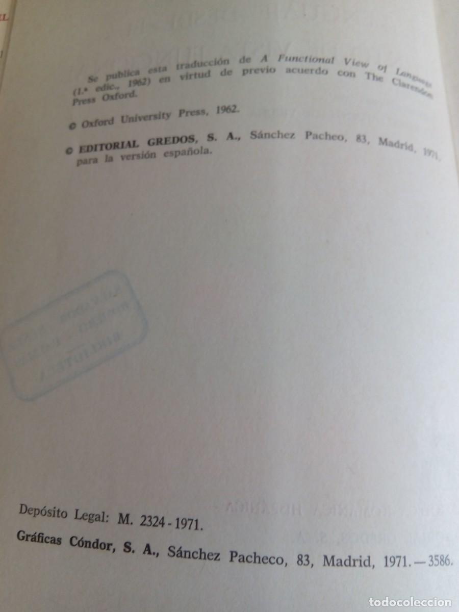 Libros de segunda mano: EL LENGUAJE DESDE EL PUNTO DE VISTA FUNCIONAL / ANDR&Eacute; MARTINET - Foto 6