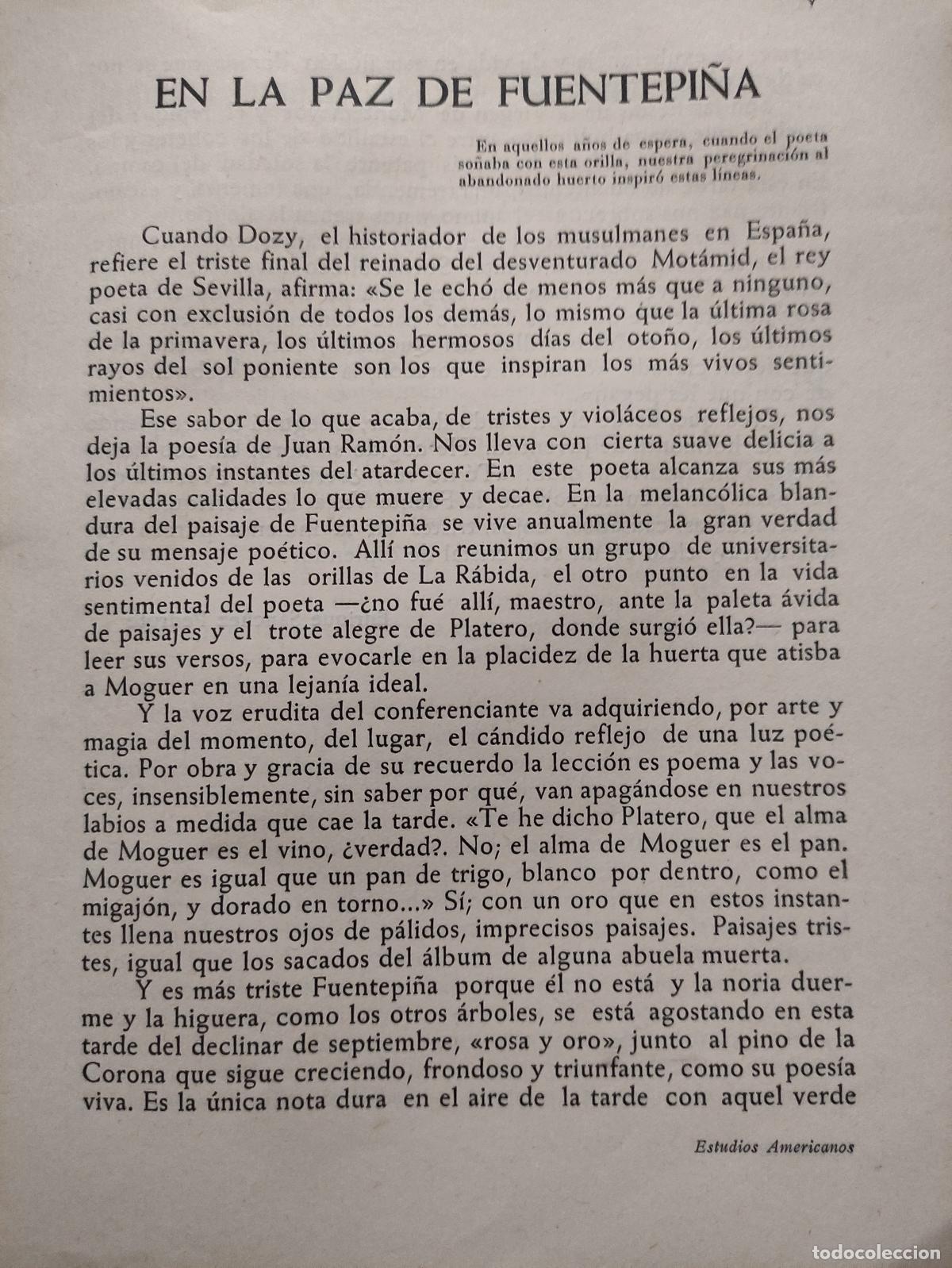 Libros de segunda mano: HOMENAJE A JUAN RAMON JIMENEZ - SEVILLA - 1958 - Foto 2