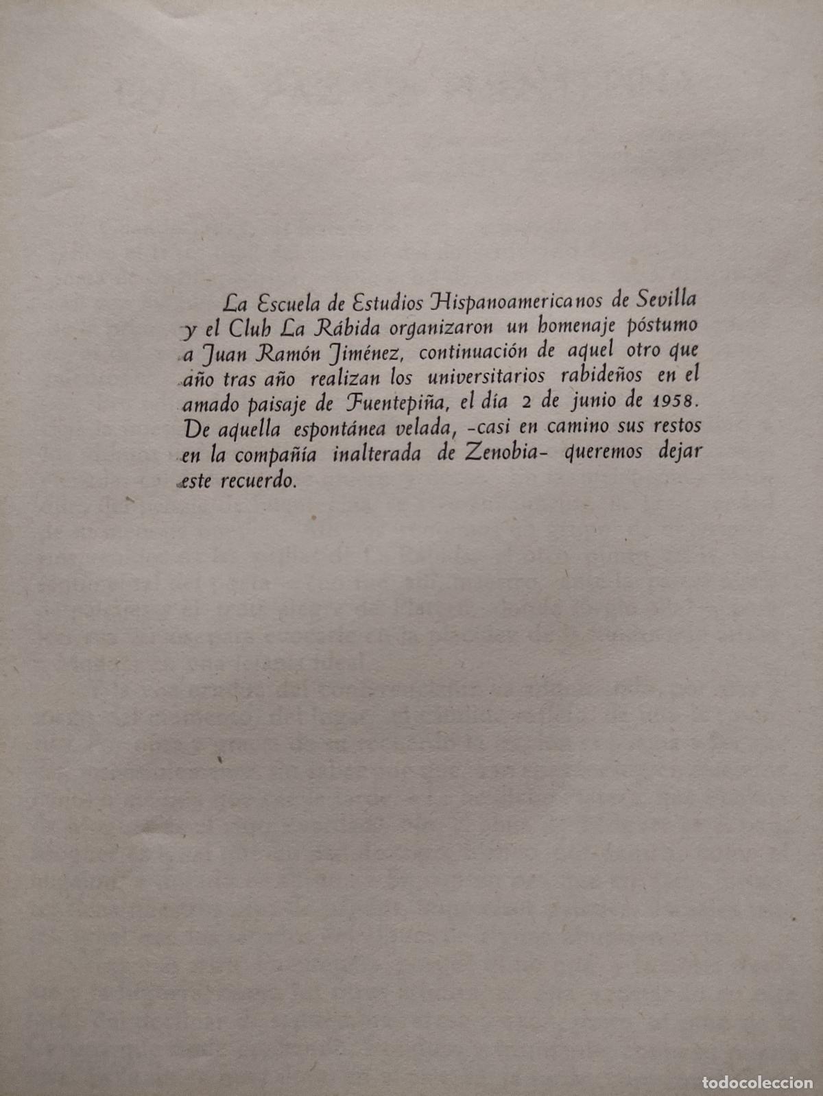 Libros de segunda mano: HOMENAJE A JUAN RAMON JIMENEZ - SEVILLA - 1958 - Foto 3