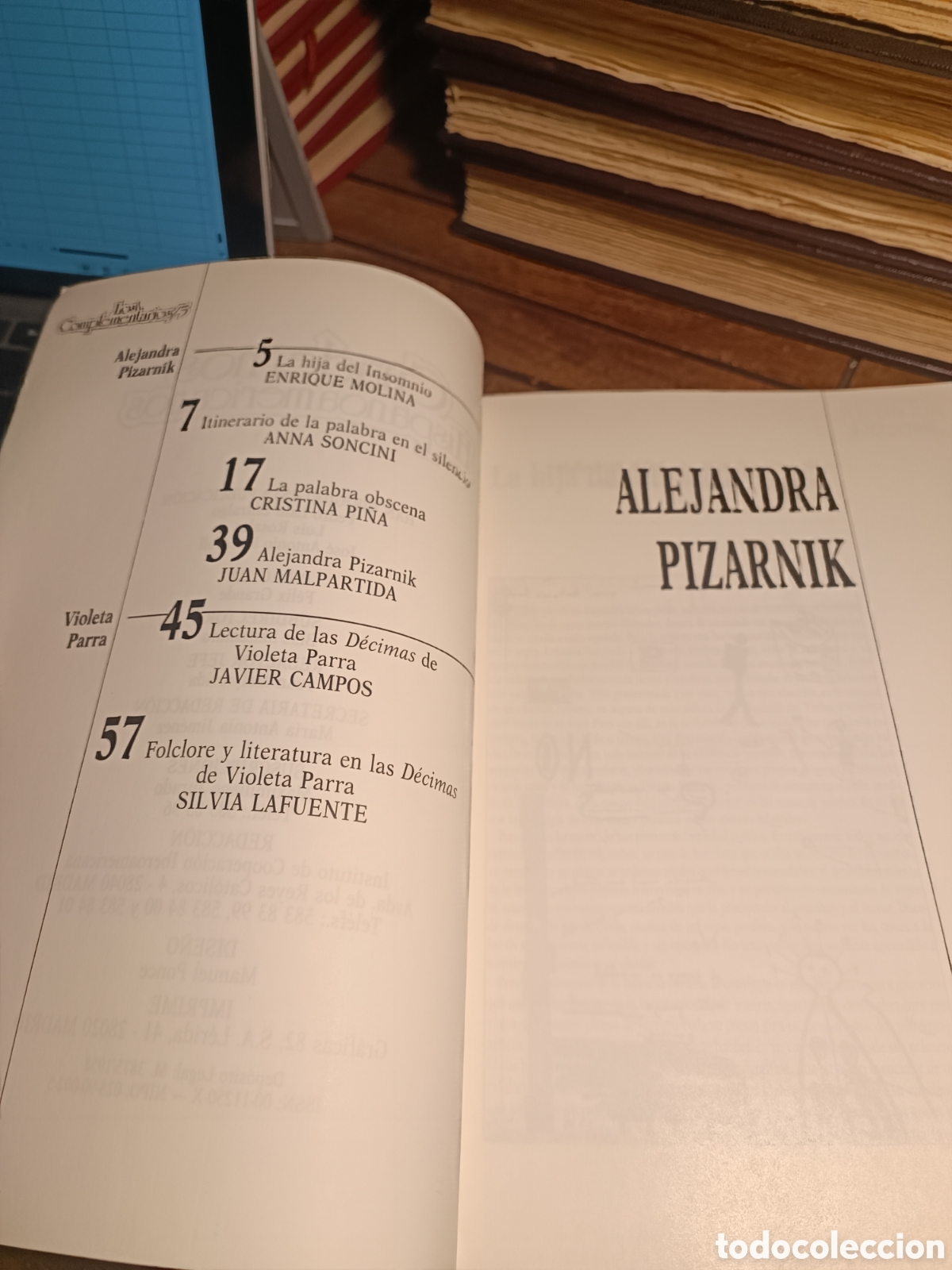 Libros de segunda mano: CUADERNOS HISPANOAMERICANOS. LOS COMPLEMENTARIOS/5 MAYO 1990. ALEJANDRA PIZARNIK VIOLETA PARRA. - Foto 3