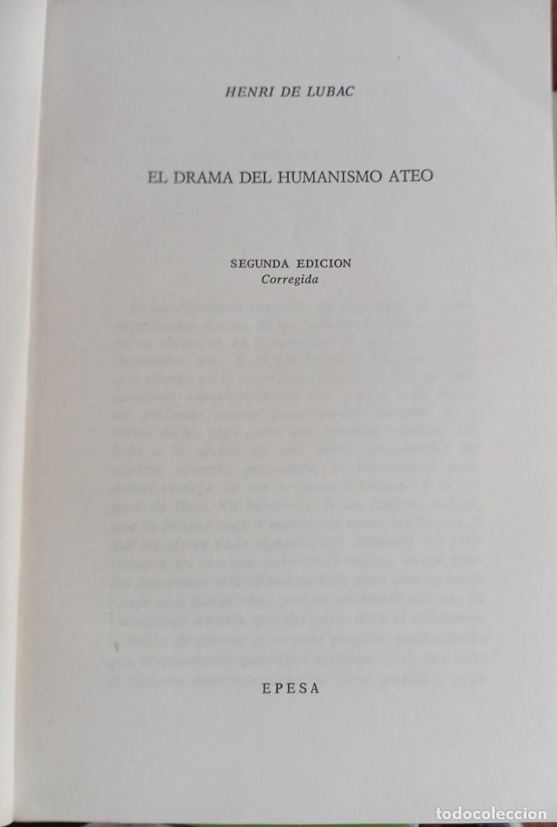 Libros de segunda mano: EL DRAMA DEL HUMANISMO ATEO - Foto 1